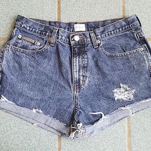 Vintage Calvin Klein High Waisted Denim Shorts